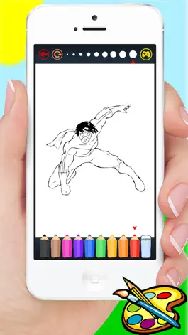 Game screenshot Super Hero Человек Девочка чужеродных & Монстр раскраска для детей hack