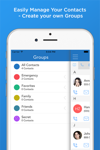 Quick Connect - The complete Contacts Manager with one tap Call, Text, Email and Chat screenshot 2