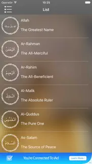 asmaul husna - 99 beatiful names of allah and their benefits iphone screenshot 2