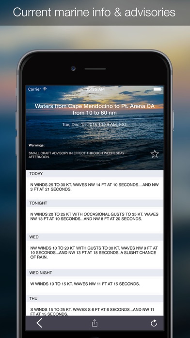 OutCast - Weather and NOAA Marine Forecasts Screenshot on iOS