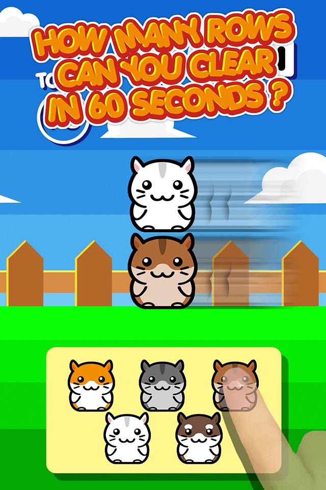 Hamster Land - Cute Pets Hamsters Column Matches Up Games screenshot 3