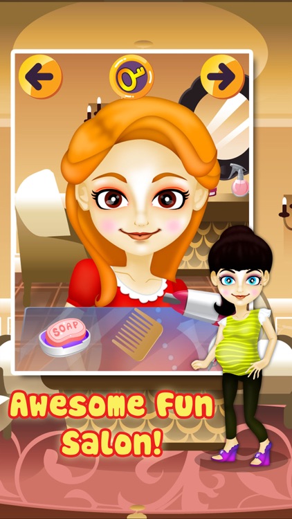 Pregnant Mommy's Salon Spa Fun - hair beauty makeover & new baby nail games (girl & boy) 2!