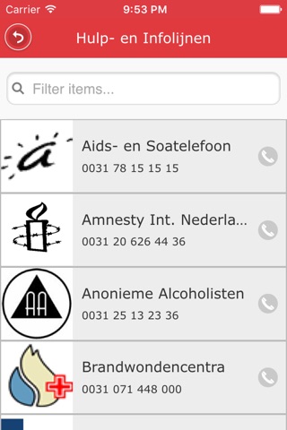 Noodnummers Nederland Pro screenshot 3