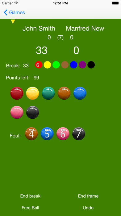 Snooker Scoreboard Pro Screenshot