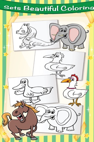 Animal Coloring Page : Farm Zoo Amazon Jungle  For Kid screenshot 3