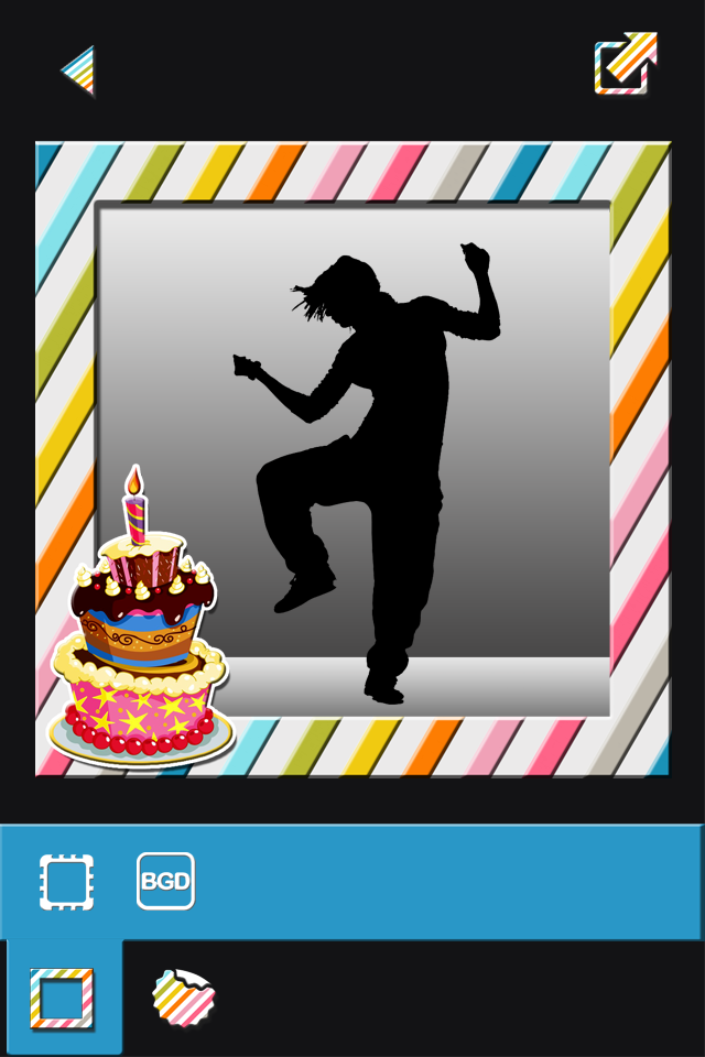Frame Photos and Add Stickers with Happy Birthday Themes in Picture Editor