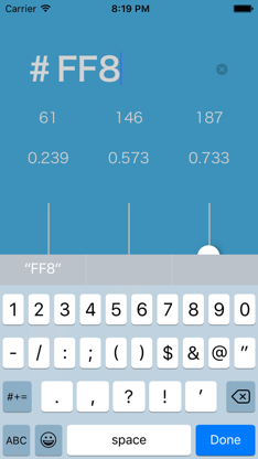 Color Picker ~ convert with slider and RGB screenshot 2