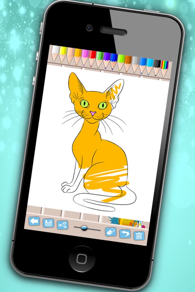 Cats coloring pages - drawings to paint and color kittens screenshot 4