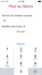 Plus ou Moins : Devinez le nombre mystère screenshot #1 for iPhone