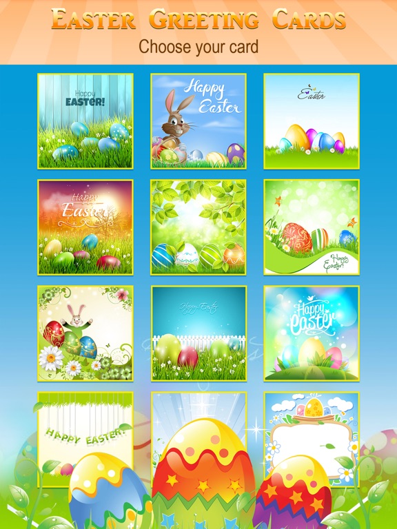 【图】Happy Easter Greeting Card.s Maker – Collage Photo & Send Wishes with Cute Bunny Egg Sticker(截图3)