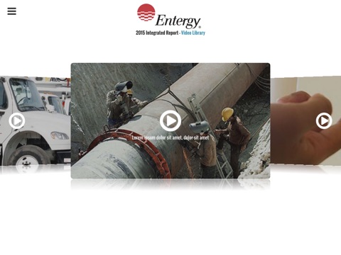 Entergy Integrated Report - tablet screenshot 3