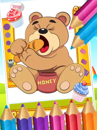 Imágen 1 Osito de peluche para colorear Dibujo Libro para Niños Juegos iphone