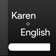 Karen-English dictionary app icon - Reference app for iPhone