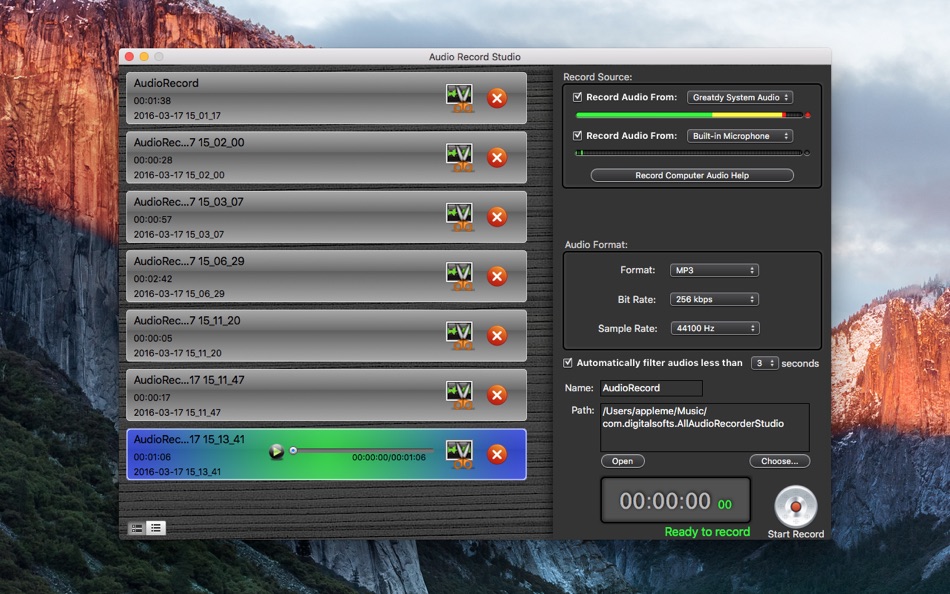All Audio Record Studio : Music , Sound , Call  Recorder - 3.1.2 - (macOS)