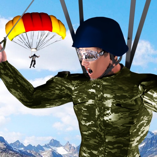 Real Parachute Simulator 3D 2016 - Extreme Helicopter Rescue Flying Paratrooper Adventures Game icon