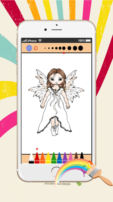 game snow princess coloring book app screenshot
