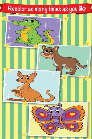My Farm Animal Pet Cartoon Coloring Book 2 Easy Paint for Kid Free screenshot 4