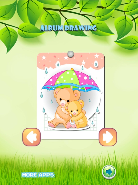 クマの塗り絵動物園図面 - 子供のためのかわいい似顔絵アートのアイデア ページのおすすめ画像1