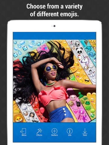 Emoji Picture Editor - Add Emojis to your Photos iPad screenshot 2 - Entertainment app