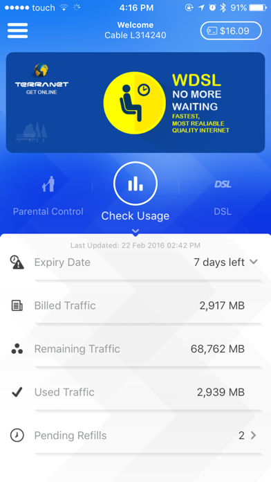 MyTerranet iPhone screenshot 1 - Utilities app