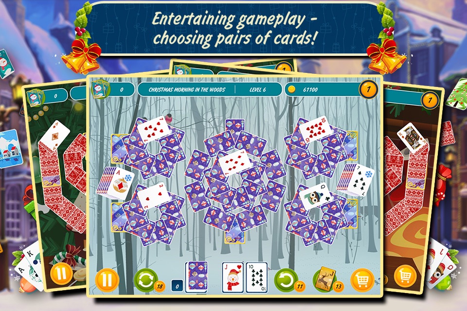 Solitaire Christmas. Match 2 Cards Free. Card Game screenshot 2