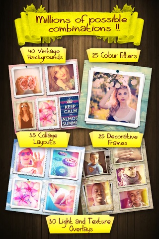 Vintaframe Free - photo collage & scrapbooking frames for Instagram screenshot 2