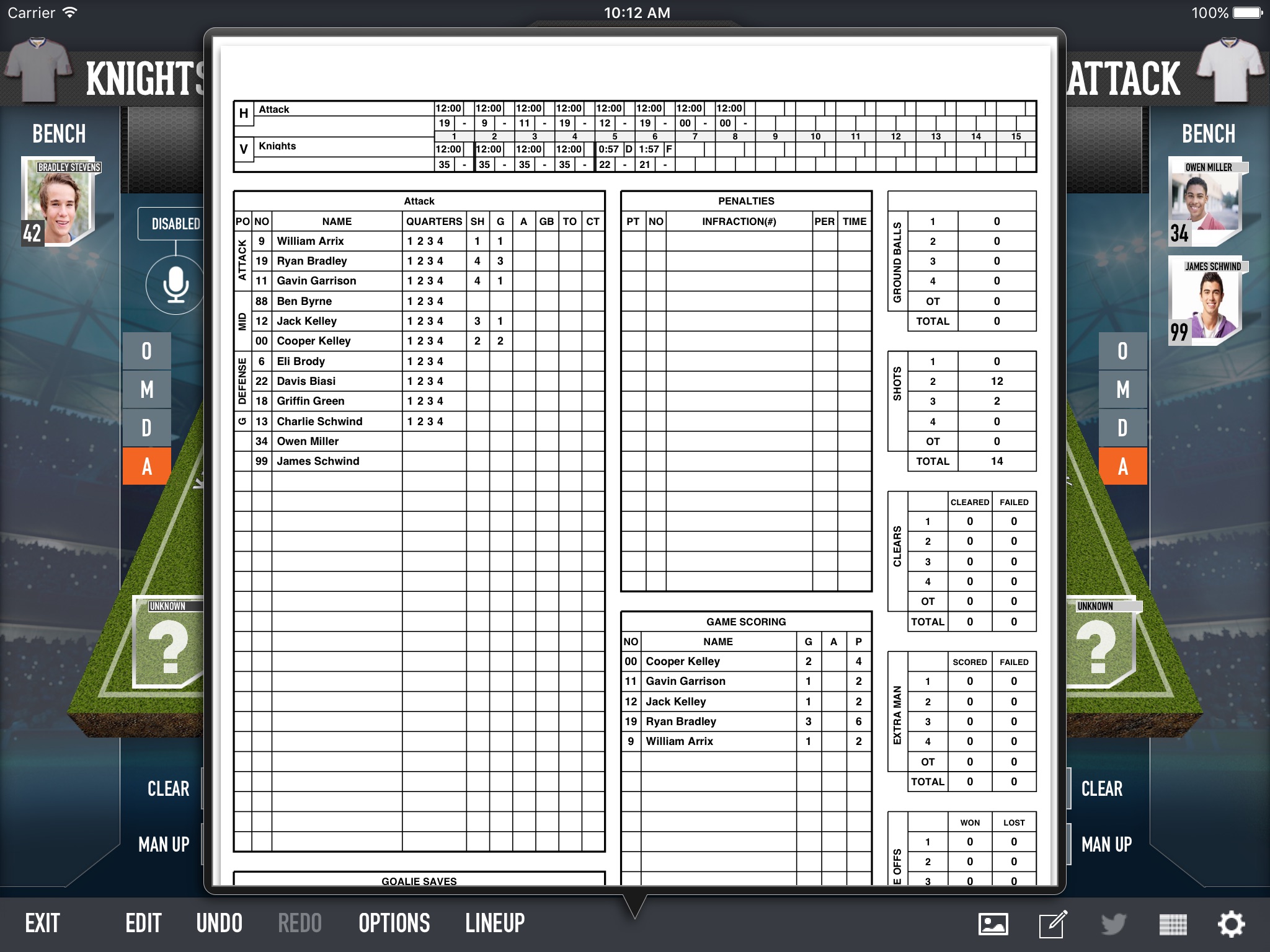 iScore Lacrosse Scorekeeper screenshot 3