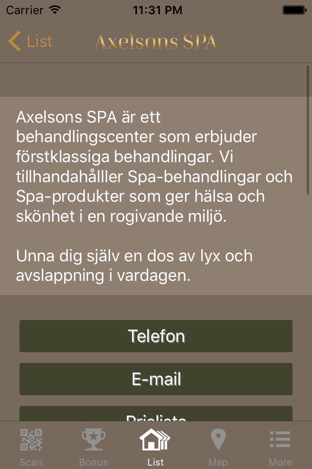 Axelsons Spa screenshot 3