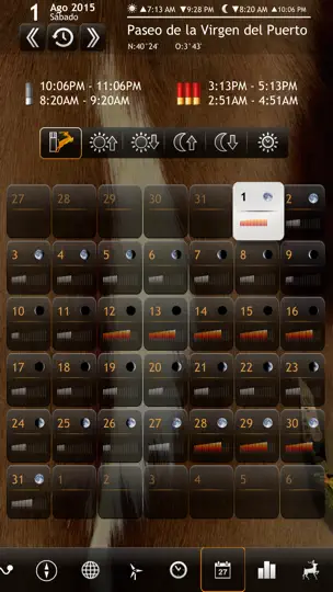 Captura de pantalla de Ayudante De Caza - Calendario Para Los Mejores Momentos De Caza en iPhone 2