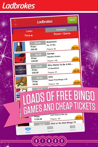 Ladbrokes Bingo: Play bingo & live slot games like Big Top Tombola, Cleopatra and Rainbow Riches screenshot 3