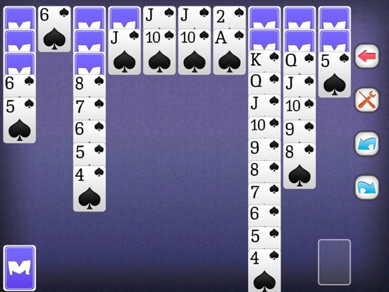 Spider Solitaire iPad app afbeelding 5