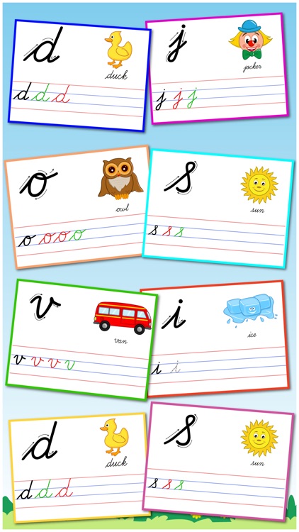 Cursive Writing Small letters : Kids learn to write lowercase alphabets and shapes