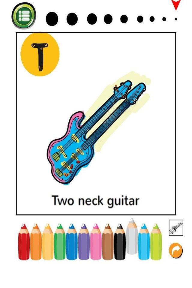 Musical Instrument Phonics Coloring Book: Learning English Vocabulary Free For Toddlers And Kids! screenshot 4