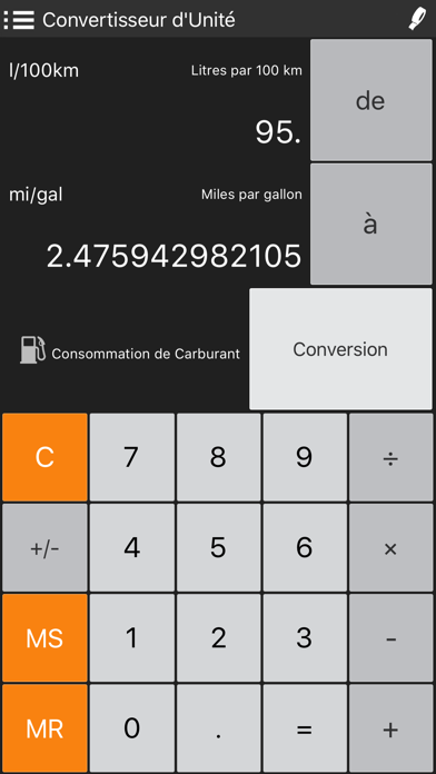 Screenshot #1 pour Converter Pro Gratuit - Convertisseur d'Unité, Devises Calculatrice