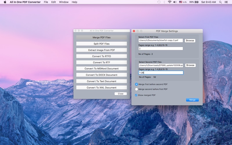 Screenshot #2 pour All In One PDF Converter