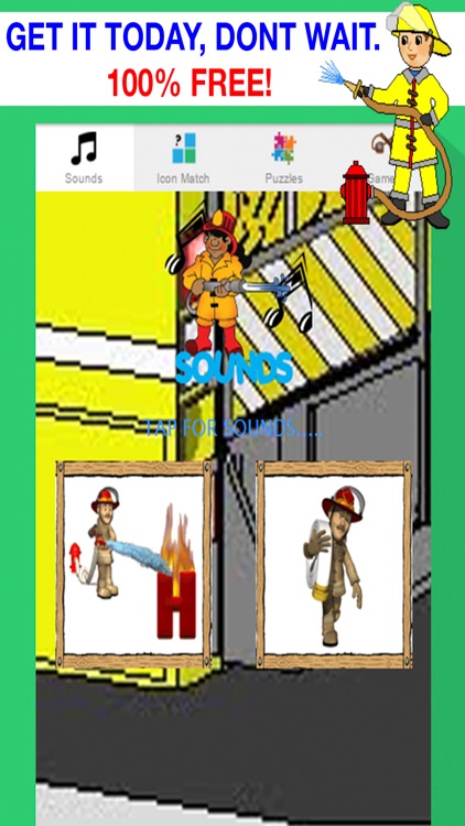 Fireman Games for Toddlers - Sounds and Puzzles
