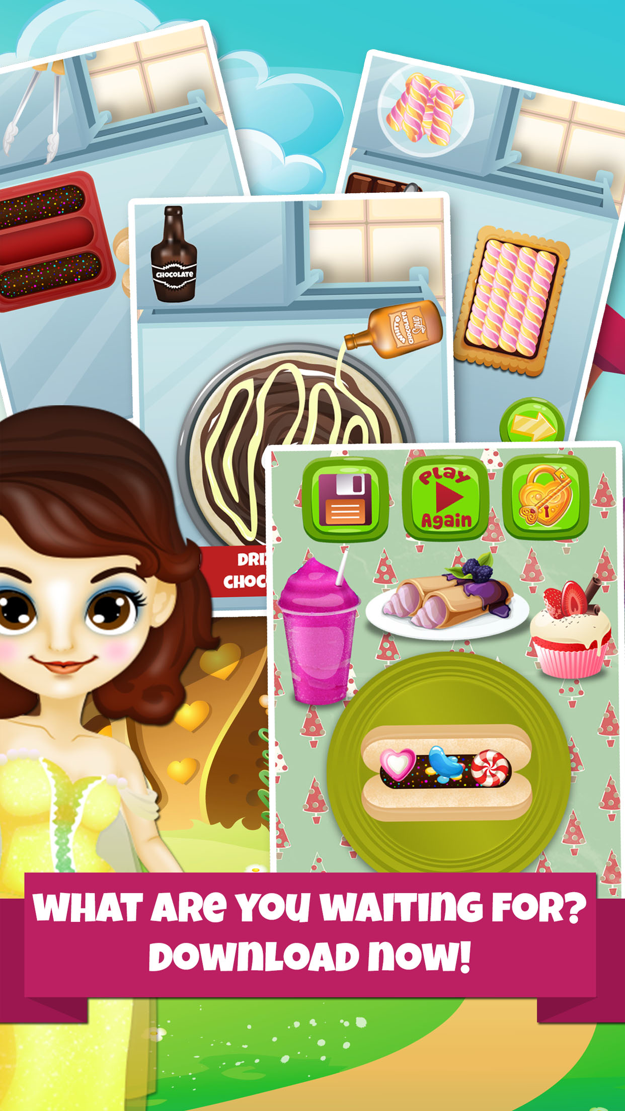 Pizza Dessert Maker Salon - Candy Food Cooking & Cake Making Kids Games for Girl Boy! screenshot 5