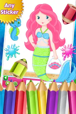 Game screenshot Mermaid Princess Colorbook Drawing to Paint Coloring Game for Kids hack