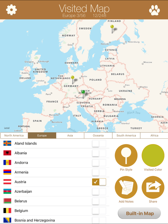 Screenshot #4 pour Visited Map