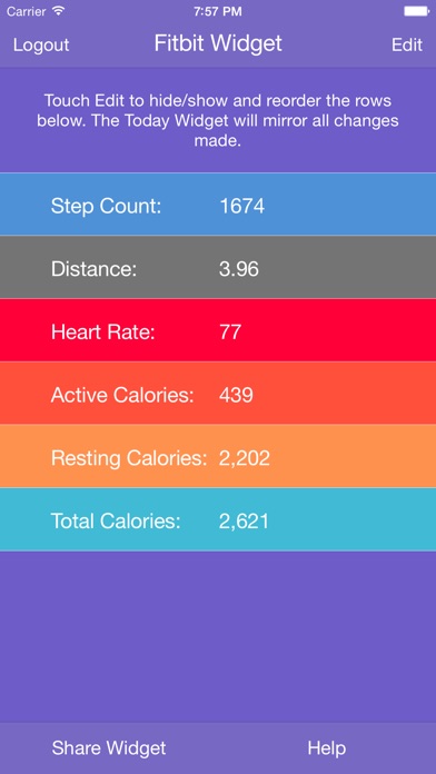 Fit Widget for Fitbit screenshot1