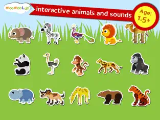 Imágen 1 Animales Salvajes y Safari para Niños - Sonidos de Animales, Dibujos, Puzzles y Actividades con Moo Moo Lab iphone