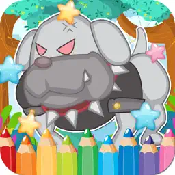 Dog Drawing Coloring Book - Cute Caricature Art Ideas pages for kids app icon