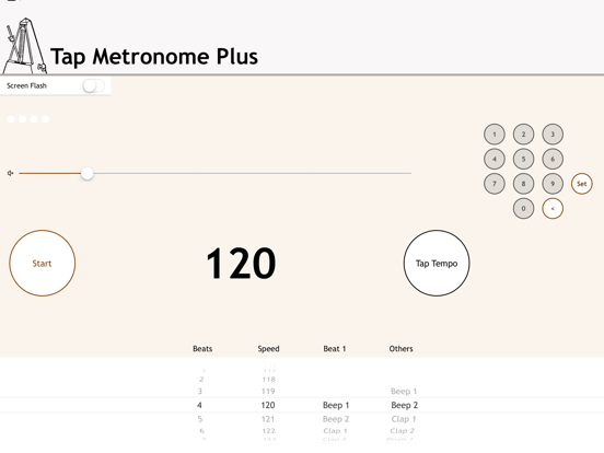 Screenshot #5 pour Tap Metronome Plus