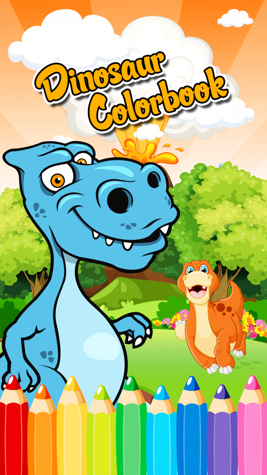 The Cute dinosaur Coloring book ( Drawing Pages ) 2 - Learning & Education Games Free and Good For activities Kindergarten Kids App 4 - 1.0 - (iOS)