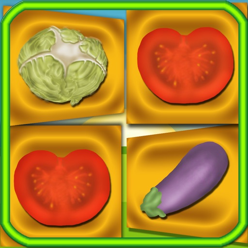 Vegetables Preschool Learning Experience Memory Match Flash Cards Game icon