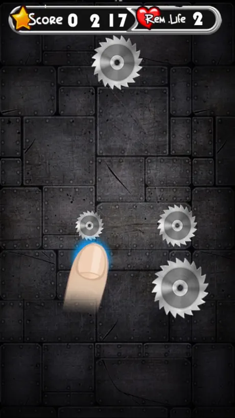 Cut Finger Splash - Watch out your hand: Quickly move your finge