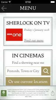 Sherlock The Abominable Bride App iphone bilder 3
