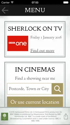 Sherlock The Abominable Bride App iPhone image 4