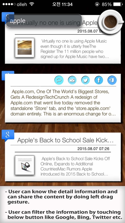 EzSearching - to search key information for user interesting.