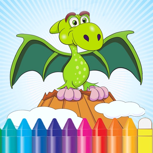 Dinosaur Coloring Book for Kids and Preschool Toddler Icon